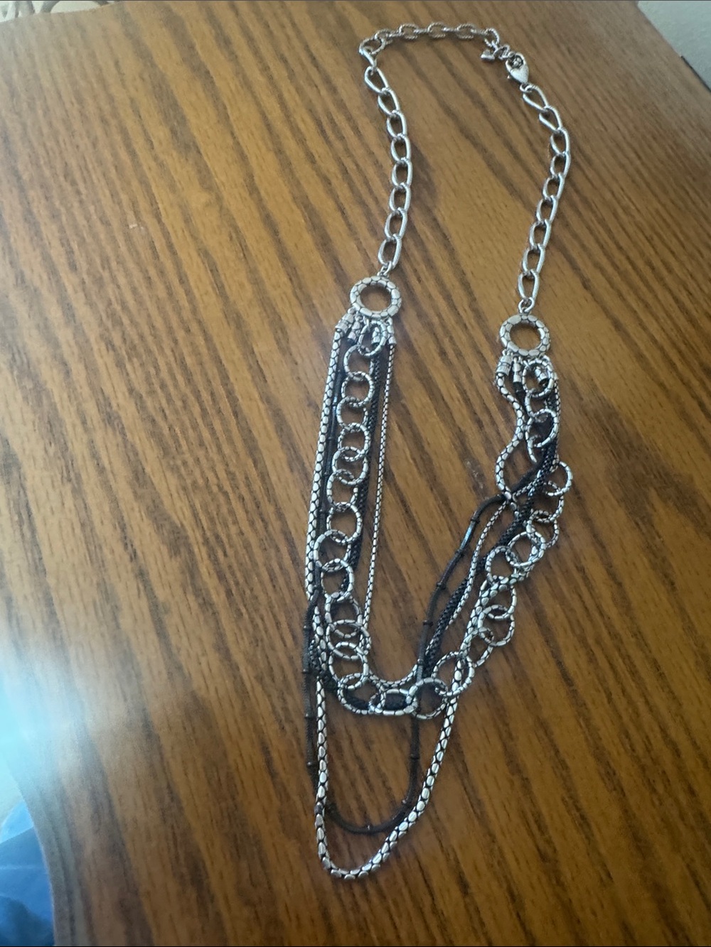 Brighton Silver and Black Multi-Strand Necklace